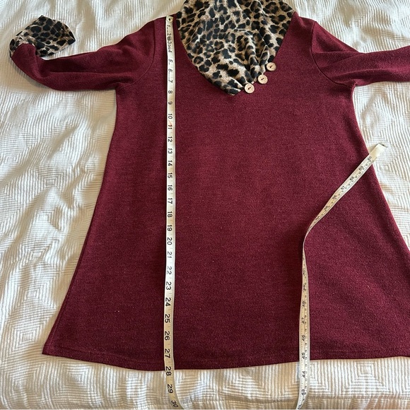 Lilypad Animal Print Cowl Neck Sweater - Picture 4 of 6